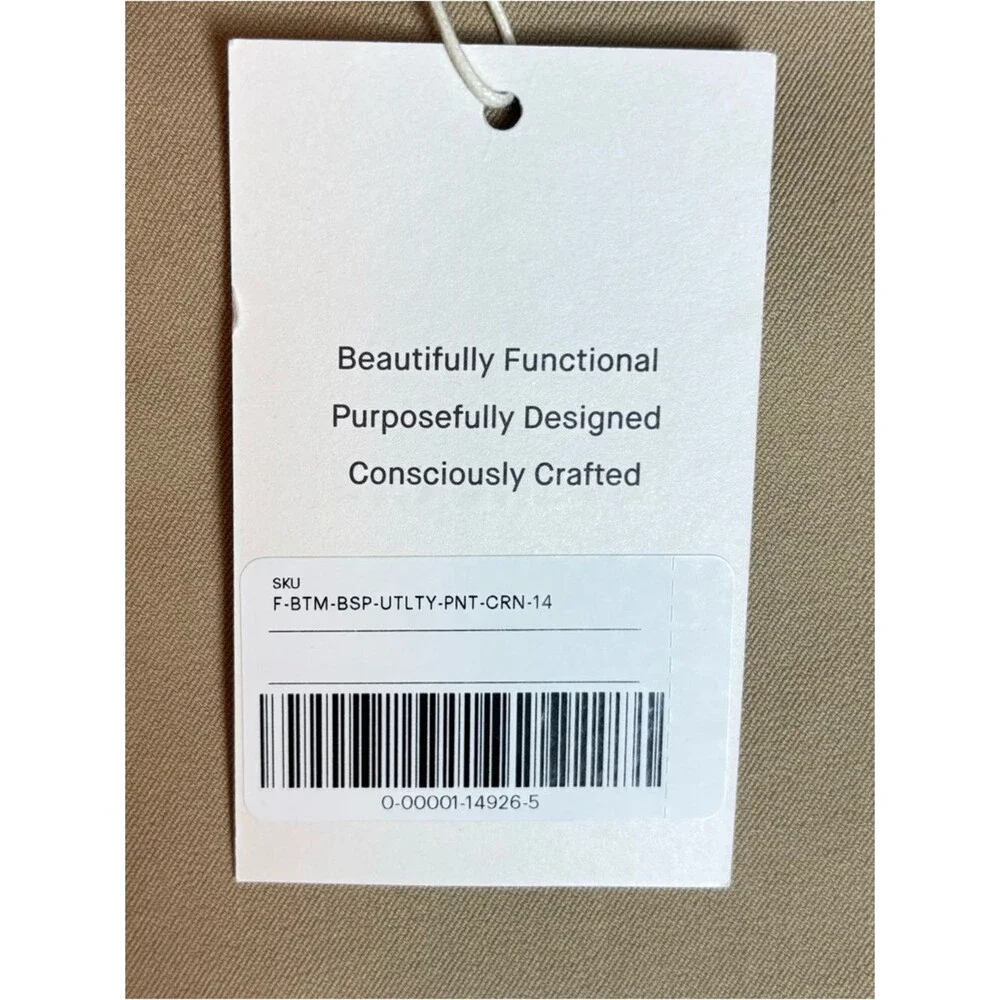 NEW Everlane Wide Leg Crop Utility Pants Size 14 Khaki 26.5